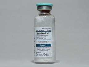 Solu-Medrol® Methylprednisolone Sodium Succinate 1 Gram Injection Multiple-Dose Vial 16 mL by Pfizer USPG Hospira Worldwide, Inc.  ID 00009-0698-01